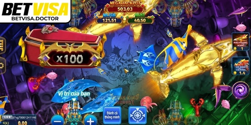 Jackpot Vua Đại Dương BetVisa có đồ họa đẹp mắt và hiệu ứng chân thực