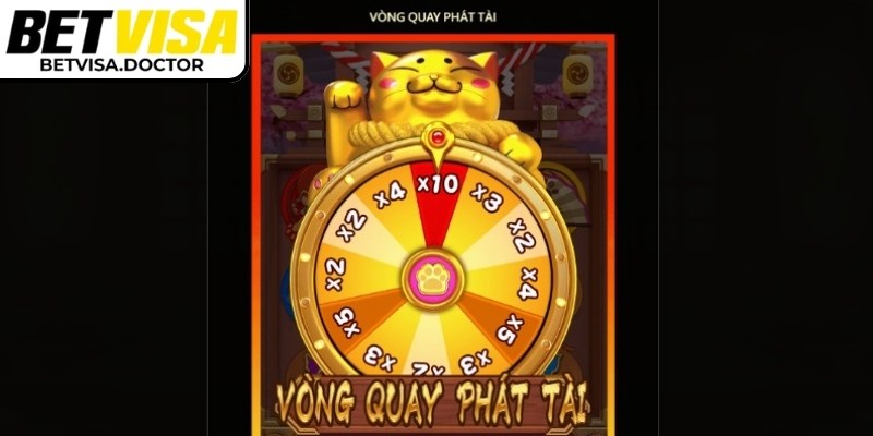 Hệ số thưởng hấp dẫn trong slot game mèo chiêu tài Betvisa 
